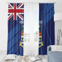 Personalised Cayman Islands Window Curtain Coat Of Arms Grunge Style - Wonder Print Shop