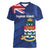 Personalised Cayman Islands Women V-Neck T-Shirt Coat Of Arms Grunge Style - Wonder Print Shop