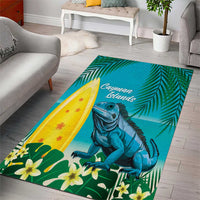 Blue Iguana Cayman Islands Area Rug Turquoise Tropical Vibes - Wonder Print Shop