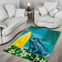 Blue Iguana Cayman Islands Area Rug Turquoise Tropical Vibes - Wonder Print Shop