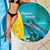 Blue Iguana Cayman Islands Beach Blanket Turquoise Tropical Vibes - Wonder Print Shop