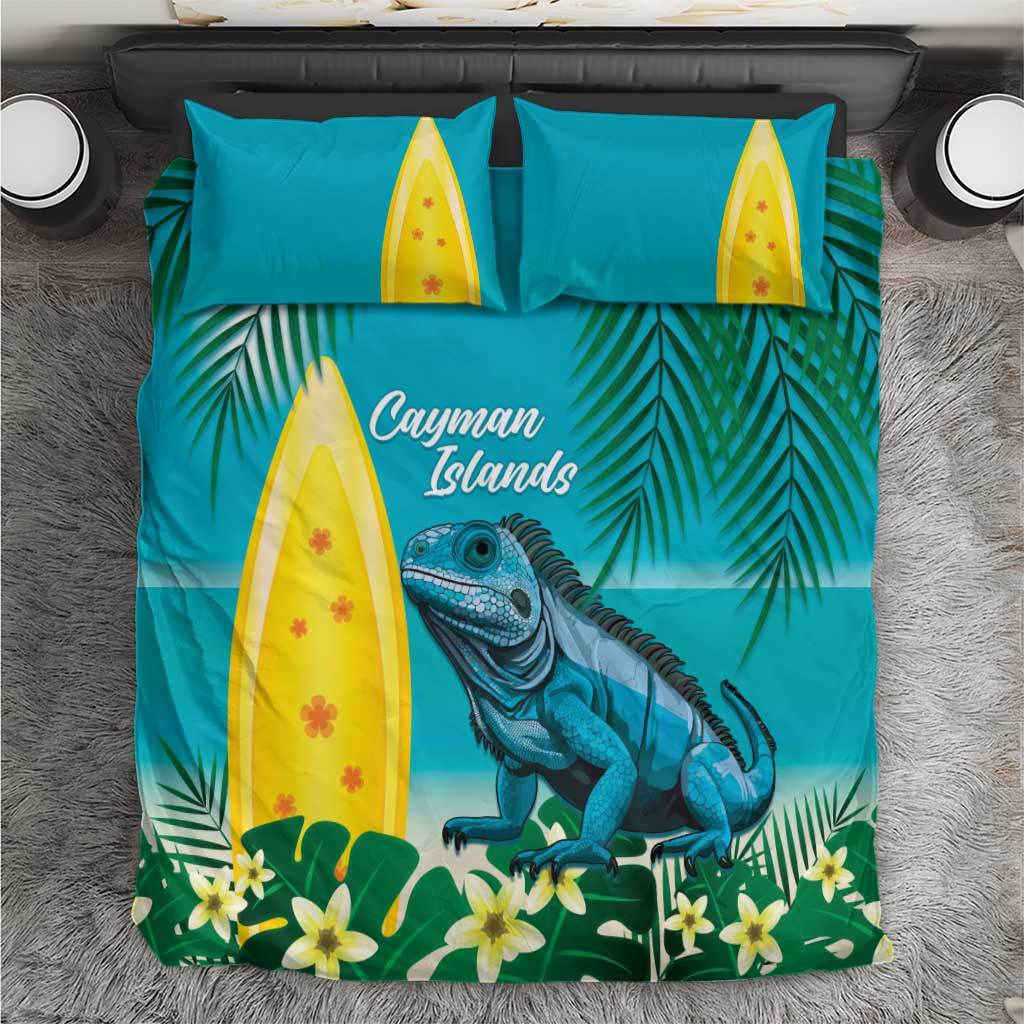 Blue Iguana Cayman Islands Bedding Set Turquoise Tropical Vibes - Wonder Print Shop