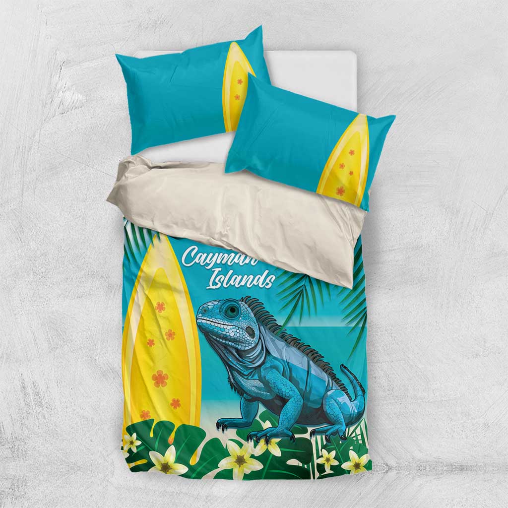 Blue Iguana Cayman Islands Bedding Set Turquoise Tropical Vibes - Wonder Print Shop