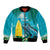 Blue Iguana Cayman Islands Bomber Jacket Turquoise Tropical Vibes - Wonder Print Shop