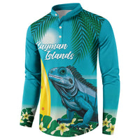 Blue Iguana Cayman Islands Button Sweatshirt Turquoise Tropical Vibes - Wonder Print Shop