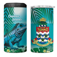 Blue Iguana Cayman Islands 4 in 1 Can Cooler Tumbler Turquoise Tropical Vibes