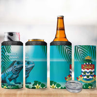 Blue Iguana Cayman Islands 4 in 1 Can Cooler Tumbler Turquoise Tropical Vibes