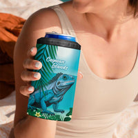 Blue Iguana Cayman Islands 4 in 1 Can Cooler Tumbler Turquoise Tropical Vibes