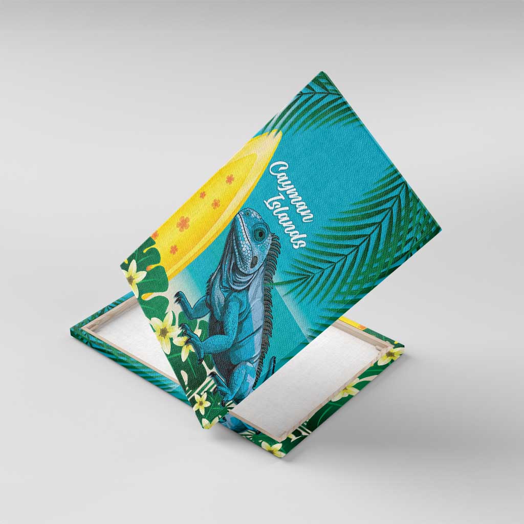 Blue Iguana Cayman Islands Canvas Wall Art Turquoise Tropical Vibes - Wonder Print Shop