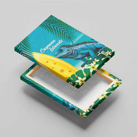 Blue Iguana Cayman Islands Canvas Wall Art Turquoise Tropical Vibes - Wonder Print Shop