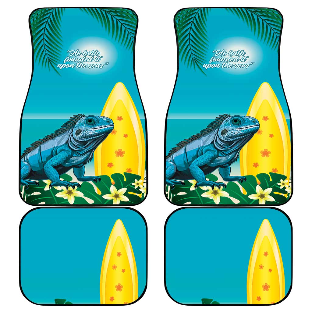 Blue Iguana Cayman Islands Car Mats Turquoise Tropical Vibes - Wonder Print Shop