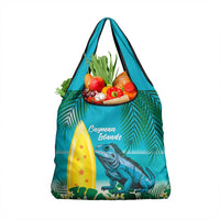 Blue Iguana Cayman Islands Grocery Bag Turquoise Tropical Vibes