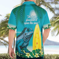 Blue Iguana Cayman Islands Hawaiian Shirt Turquoise Tropical Vibes - Wonder Print Shop