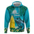 Blue Iguana Cayman Islands Hoodie Turquoise Tropical Vibes - Wonder Print Shop
