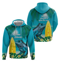 Blue Iguana Cayman Islands Hoodie Turquoise Tropical Vibes - Wonder Print Shop