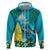 Blue Iguana Cayman Islands Hoodie Turquoise Tropical Vibes - Wonder Print Shop