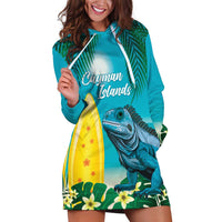 Blue Iguana Cayman Islands Hoodie Dress Turquoise Tropical Vibes - Wonder Print Shop