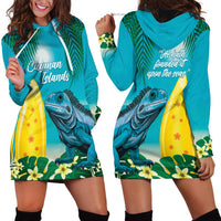 Blue Iguana Cayman Islands Hoodie Dress Turquoise Tropical Vibes - Wonder Print Shop