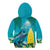 Blue Iguana Cayman Islands Kid Hoodie Turquoise Tropical Vibes - Wonder Print Shop