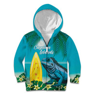 Blue Iguana Cayman Islands Kid Hoodie Turquoise Tropical Vibes - Wonder Print Shop