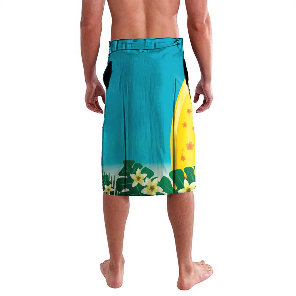 Blue Iguana Cayman Islands Lavalava Turquoise Tropical Vibes - Wonder Print Shop