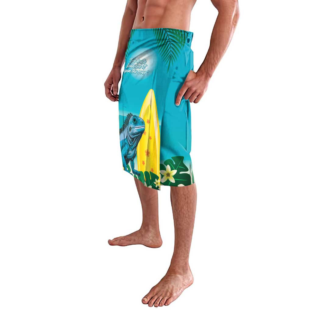 Blue Iguana Cayman Islands Lavalava Turquoise Tropical Vibes - Wonder Print Shop