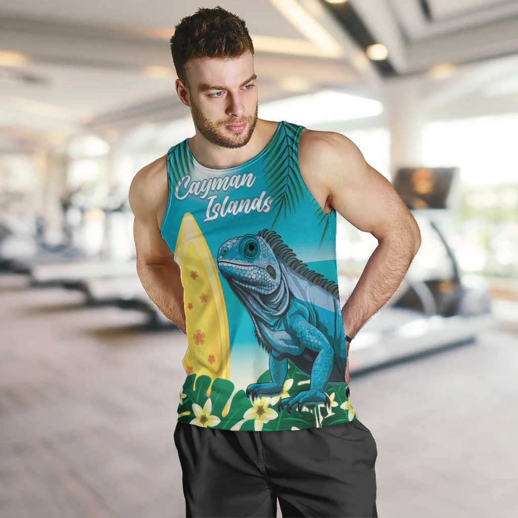 Blue Iguana Cayman Islands Men Tank Top Turquoise Tropical Vibes - Wonder Print Shop