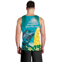 Blue Iguana Cayman Islands Men Tank Top Turquoise Tropical Vibes - Wonder Print Shop