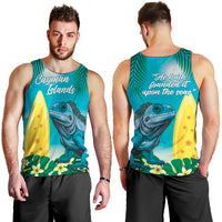 Blue Iguana Cayman Islands Men Tank Top Turquoise Tropical Vibes - Wonder Print Shop