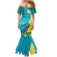 Blue Iguana Cayman Islands Mermaid Dress Turquoise Tropical Vibes - Wonder Print Shop