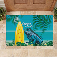 Blue Iguana Cayman Islands Rubber Doormat Turquoise Tropical Vibes - Wonder Print Shop