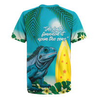 Blue Iguana Cayman Islands Rugby Jersey Turquoise Tropical Vibes - Wonder Print Shop