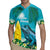 Blue Iguana Cayman Islands Rugby Jersey Turquoise Tropical Vibes - Wonder Print Shop