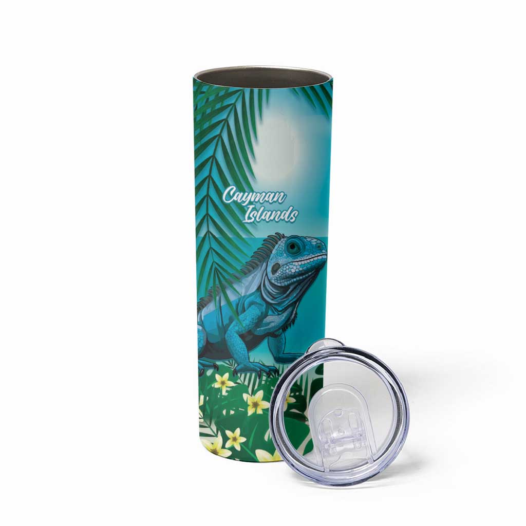 Blue Iguana Cayman Islands Skinny Tumbler Turquoise Tropical Vibes - Wonder Print Shop