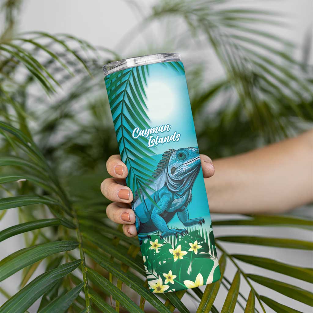 Blue Iguana Cayman Islands Skinny Tumbler Turquoise Tropical Vibes - Wonder Print Shop