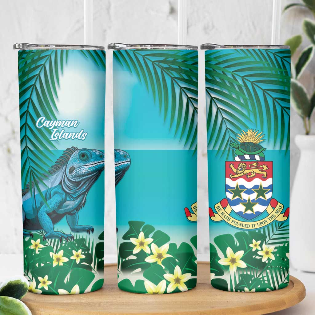 Blue Iguana Cayman Islands Skinny Tumbler Turquoise Tropical Vibes - Wonder Print Shop