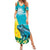 Blue Iguana Cayman Islands Summer Maxi Dress Turquoise Tropical Vibes - Wonder Print Shop