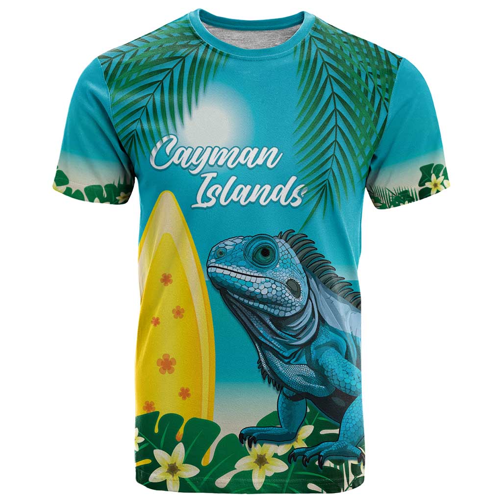 Blue Iguana Cayman Islands T Shirt Turquoise Tropical Vibes - Wonder Print Shop