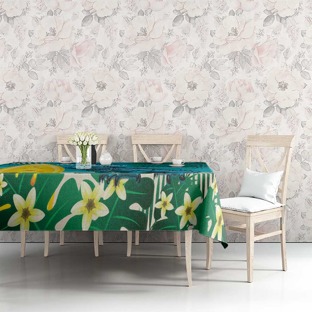 Blue Iguana Cayman Islands Tablecloth Turquoise Tropical Vibes - Wonder Print Shop