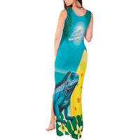 Blue Iguana Cayman Islands Tank Maxi Dress Turquoise Tropical Vibes - Wonder Print Shop
