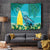 Blue Iguana Cayman Islands Tapestry Turquoise Tropical Vibes - Wonder Print Shop
