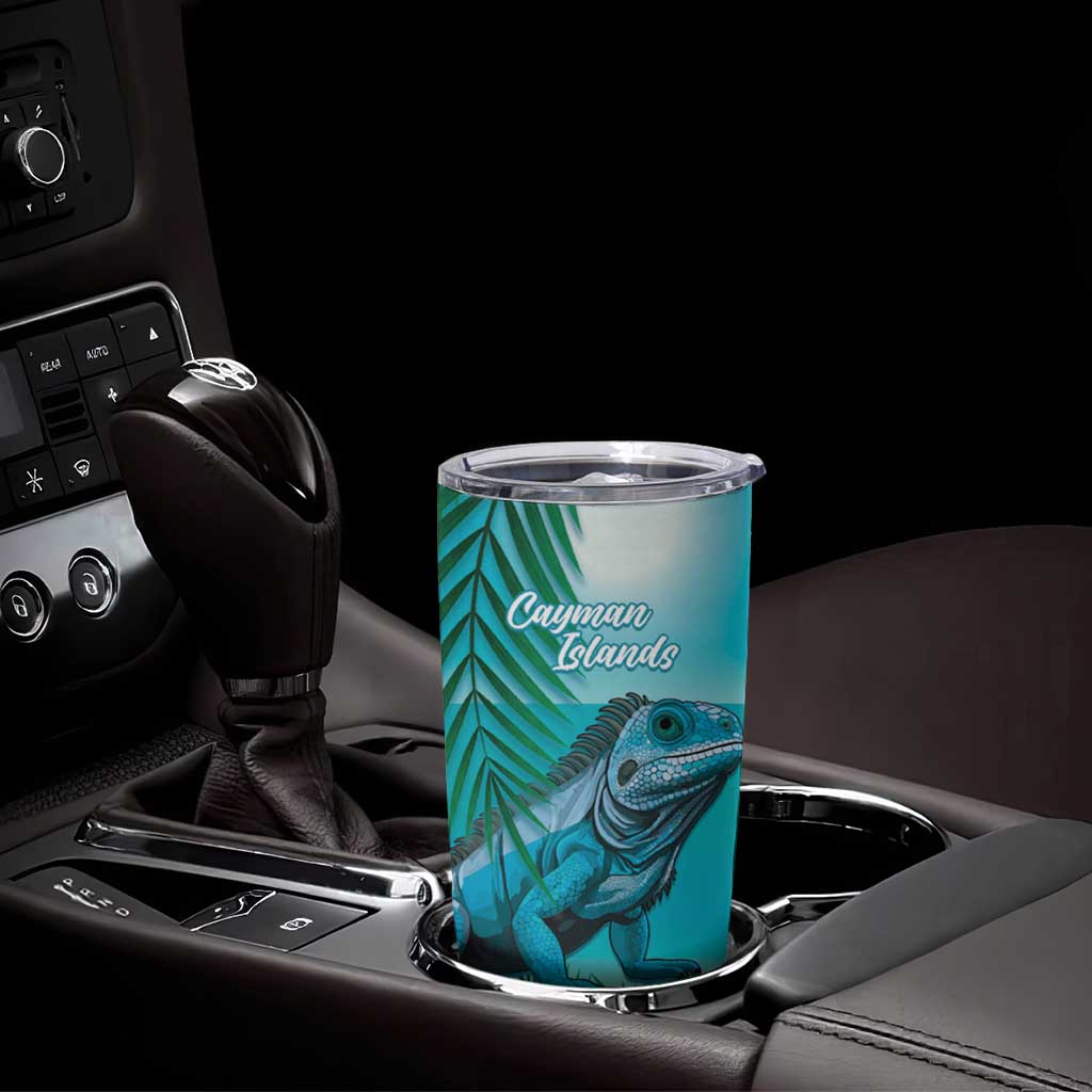 Blue Iguana Cayman Islands Tumbler Cup Turquoise Tropical Vibes - Wonder Print Shop