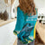 Blue Iguana Cayman Islands Women Casual Shirt Turquoise Tropical Vibes - Wonder Print Shop