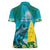 Blue Iguana Cayman Islands Women Polo Shirt Turquoise Tropical Vibes - Wonder Print Shop