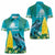 Blue Iguana Cayman Islands Women Polo Shirt Turquoise Tropical Vibes - Wonder Print Shop
