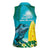 Blue Iguana Cayman Islands Women Sleeveless Polo Shirt Turquoise Tropical Vibes - Wonder Print Shop