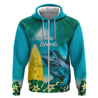Blue Iguana Cayman Islands Zip Hoodie Turquoise Tropical Vibes - Wonder Print Shop