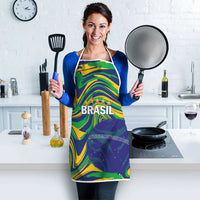 Brazil Football Apron 2026 Vamos Brasil Marble Pattern - Wonder Print Shop