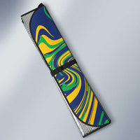 Brazil Football Auto Sun Shade 2026 Vamos Brasil Marble Pattern - Wonder Print Shop