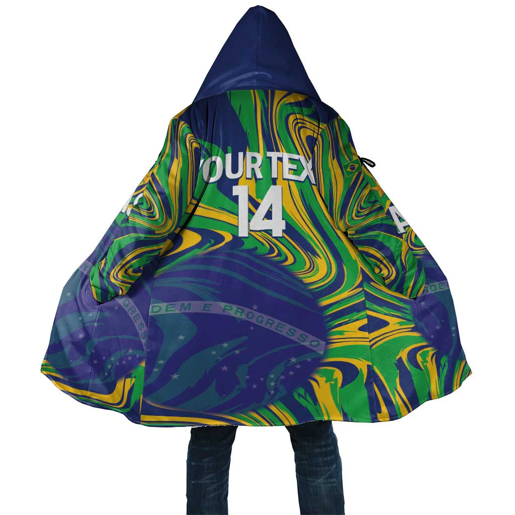Brazil Football Custom Cloak 2026 Vamos Brasil Marble Pattern - Wonder Print Shop